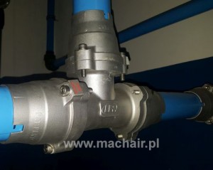 instalacja sprężonego powietrza w aluminiowym systemie SimplAir Ingersoll Rand o średnicy 80 mm